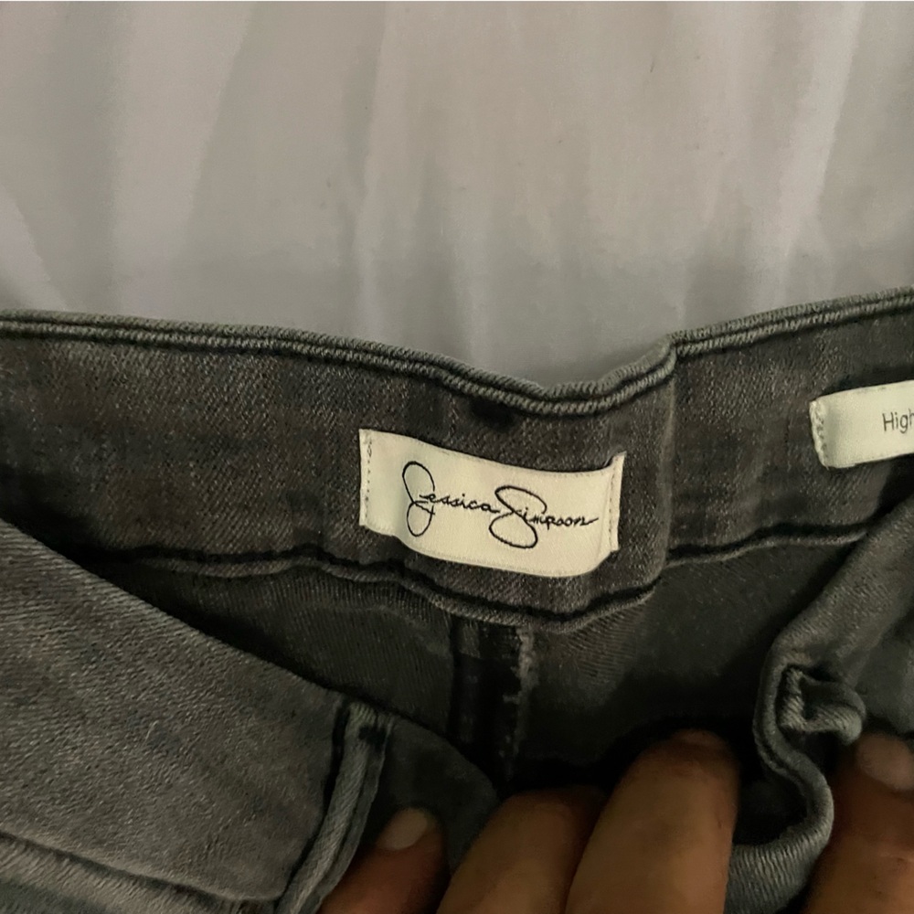 Jessica Simpson high rise skinny denim jeans womens size 4 grey